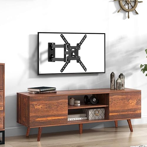 Miniatura 7 de Soporte de pared para TV de 26 a 55 pulgadas, soporte de TV con brazo articulado, giratorio, soporte de metal para TV con VESA máximo de 15.748 x