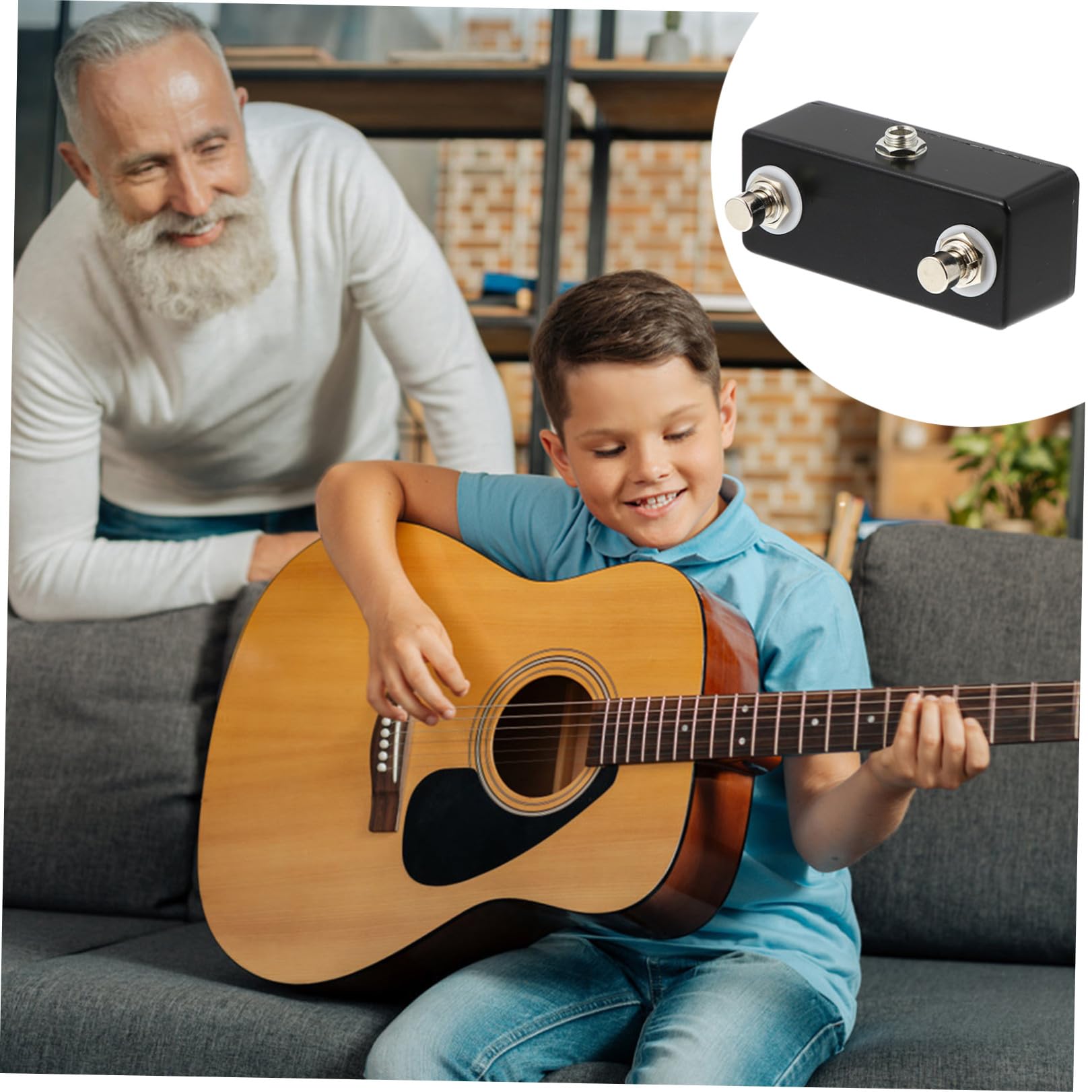 YARNOW Pedal De Guitarra De Pedal De Efecto Dual Para Efectos De Guitarra Accesorio De Suministro De Instrumentos Musicales Para Practicar Casa