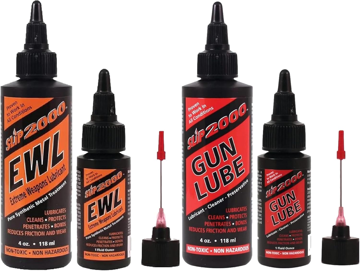 Slip 2000 EWL (Extreme Weapons Lubricant) Buddy Pack + Gun Lube Combo Pack with Needle Tip Applicators