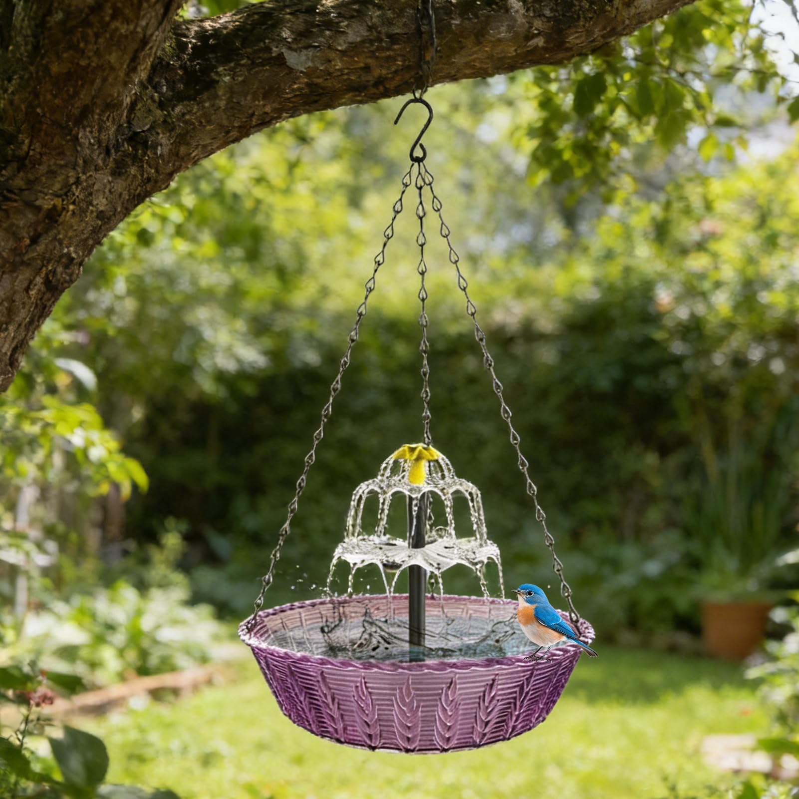 Fontana Solare Per Abbeveratoio Uccellis, Bagno Uccellis Sospeso A Cascata Solare Per Giardino, 2026 Solars Pompa acqua Bagni Uccelli_ Fontana Ciotolas, Novità Solars Water Feature Vaschette Uccelli_