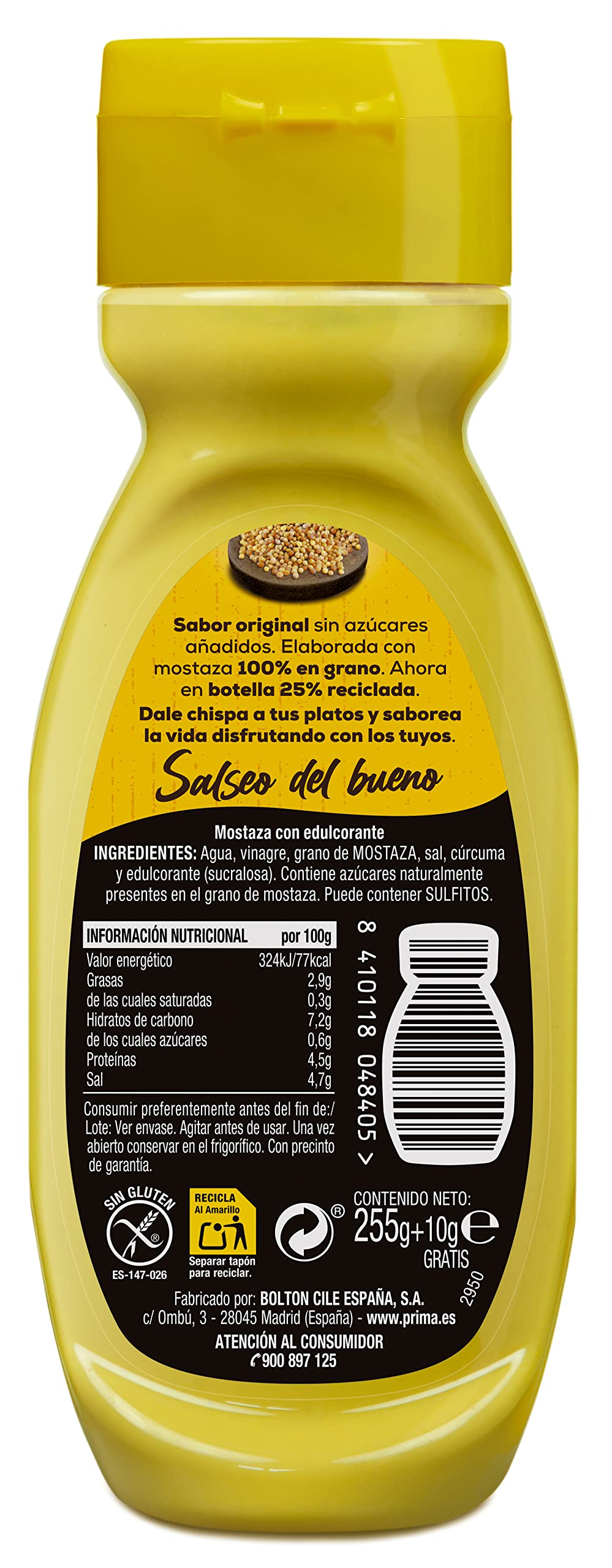 Prima Mostaza Cero 265 g