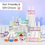 MIZHSE Nail Polish Set 24 Colors,Quick Dry Nail Polish Pink Blue Yellow | Air Fast Dry Nail Polish Kit,Glitter Fingernail Polish For Manicure DIY Salon Home Gift for Women