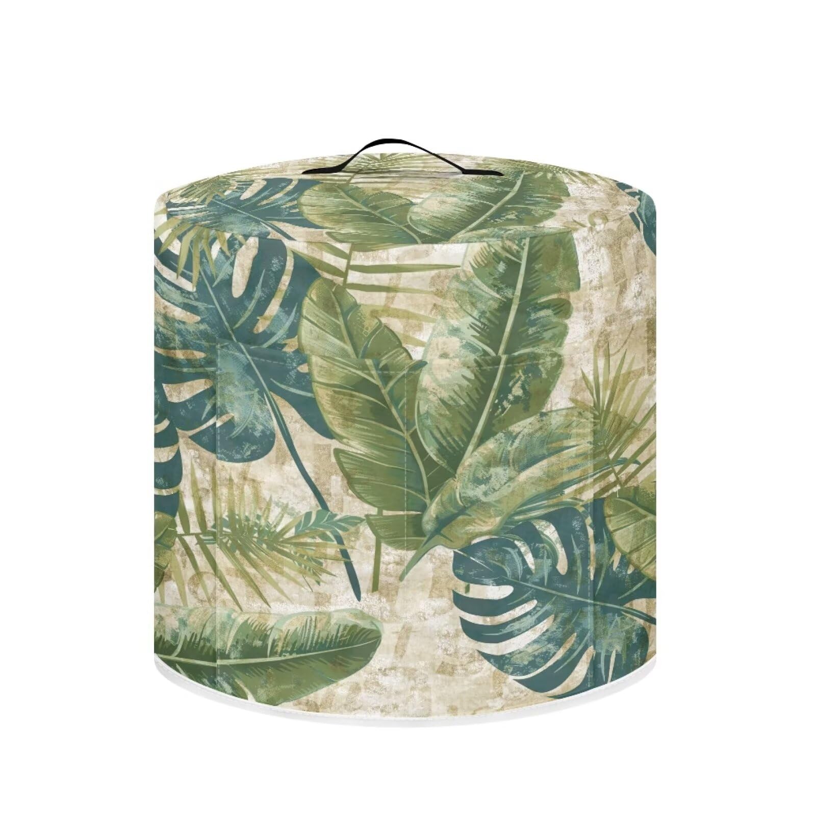 Cozeyat Tropical Palm Pressure Cooker Air Fryer Cover,Round Pressure Cooker Dust Cover,Protective Cover with Pocket Kitchen Appliances for Electric Pressure Cooker Air Fryer Rice Cooker Steamer