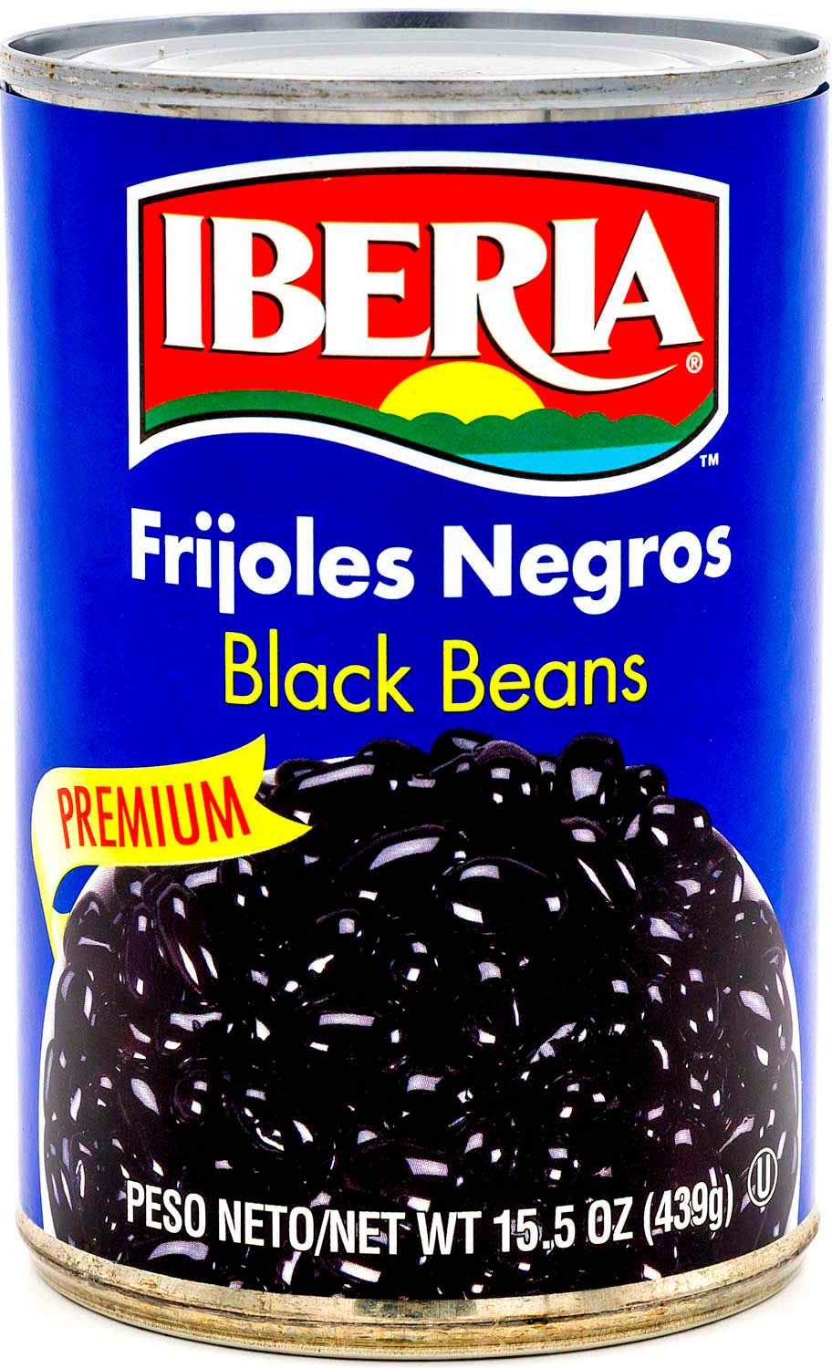 Iberia Black Beans, 15.5 oz, Premium Frijoles Negros, Plumpest Beans, with a Glossy Black Skin, Delicious, Creamy Taste and Texture.