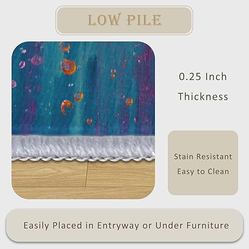 Miniatura 97 de Alfombras coloridas para entrada de 2 x 3 pulgadas, diseño de arte abstracto de fuegos artificiales, tapete para puerta de interior, tapete colorido