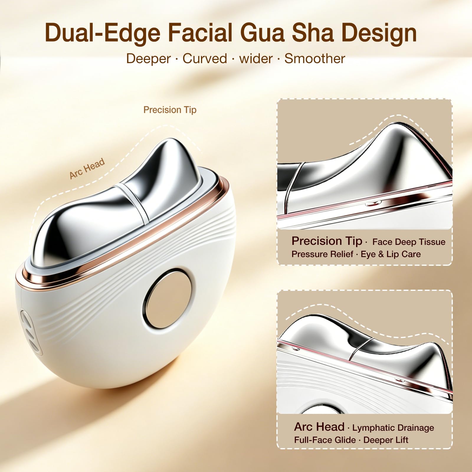 Red Light Electric Gua Sha Facial Neck Sculpting Tools with Heat, Cold, Microcurrent, Lymphatic Drainage Massager Device for Lifting Firming Contouring | Pressure Point Fascia Release | Cool Depuffing