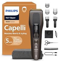 Philips Hair Clipper Serie 9000 - Regolacapelli uomo donna, lame autoaffilanti