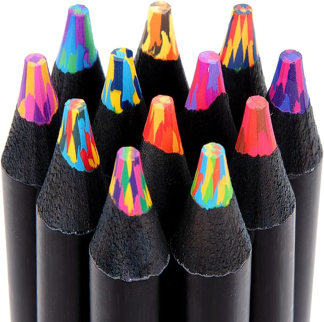 Crayons De Couleur Arc-en-ciel Jumbo SEQ - 8 Couleurs, Plomb épais 5mm