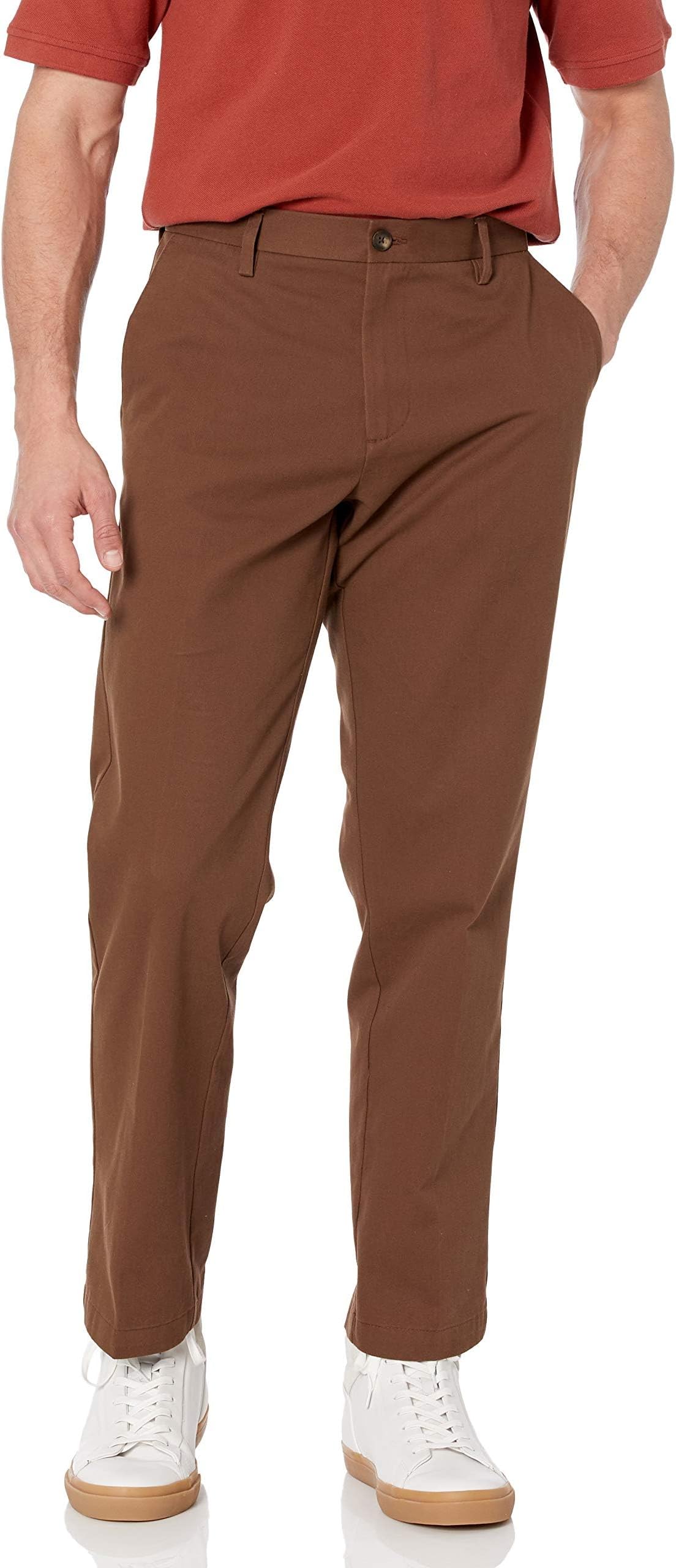 Amazon Essentials Men's Classic-Fit Wrinkle-Resistant Flat-Front Stretch Chino Trouser