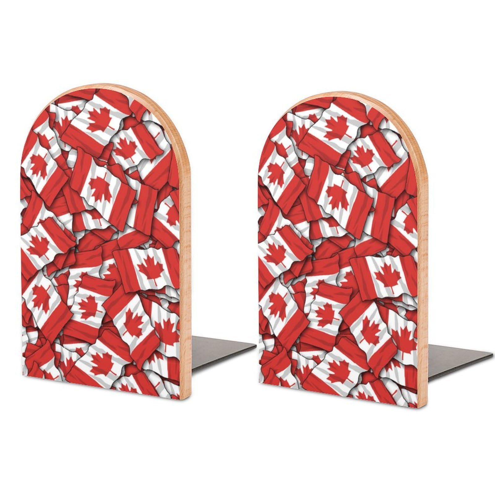 Nclqvjxzkhw Style Canada Flag Book Ends For Shelves Bookends Bookshelf Holder Stand Books Stopper Home Office Decor