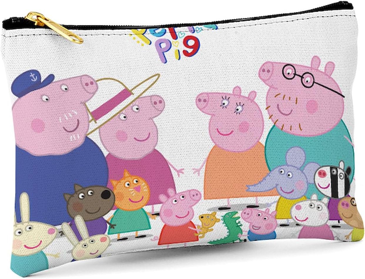 CafePress Peppa Pig Friends And Family Zipper Makeup Pouch, 8.5"x6"