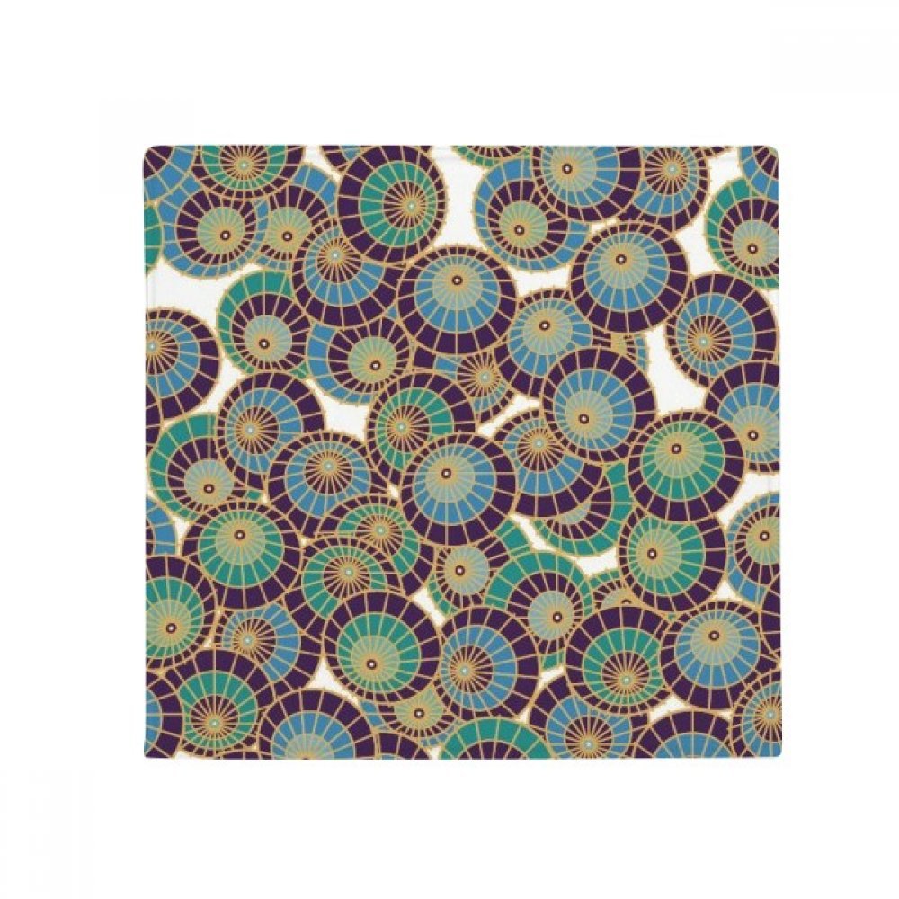 Tapis de sol ukiyo-e bleu antidérapant maison cuisine animal carré 80cm