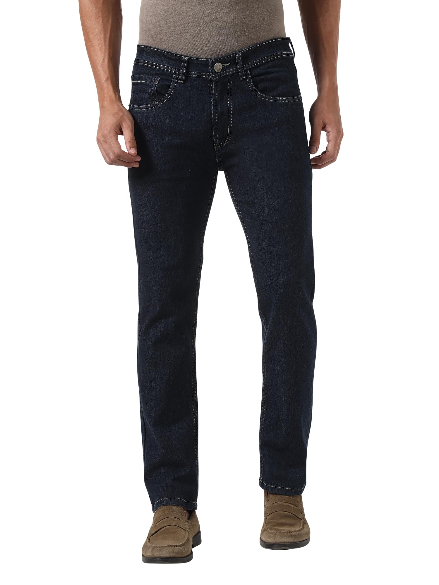 Men’s Slim Fit Stretch Jeans | Mid Rise Denim | All Day Comfort & Flexibility-image-26