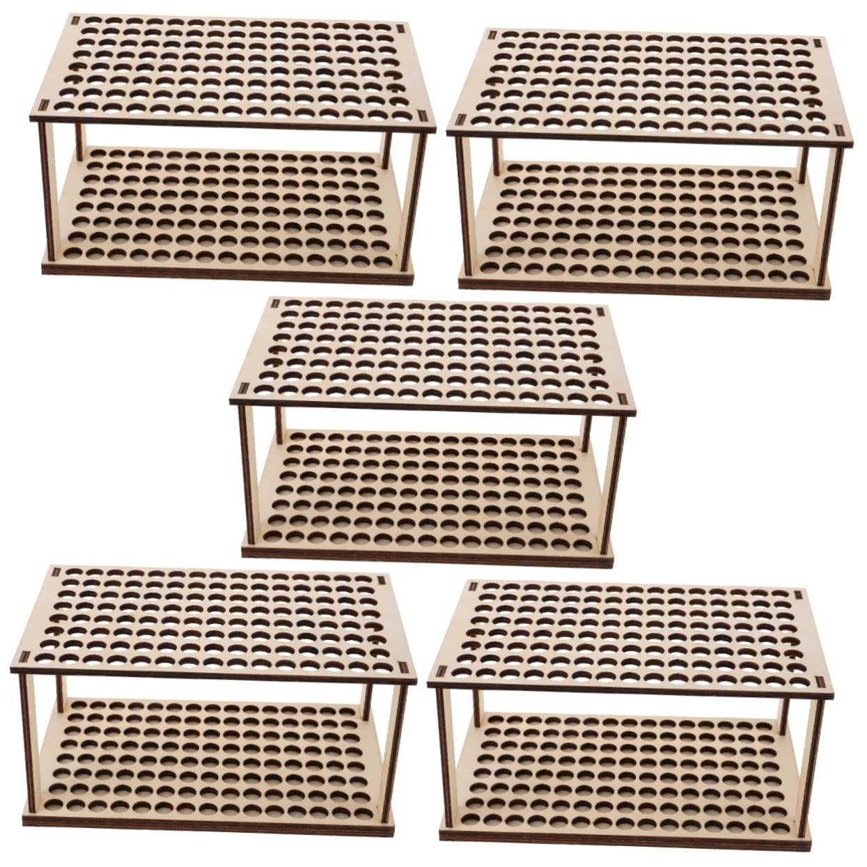 Operitacx 5 Pezzi Legno Organizer per Penne e Materiale da Pittura Design per Appassionati Fai da Te