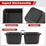TOOLEAGUE 46Pcs & 5 Tailles Boîte à outils Organisateur Plateau Set avec 15Lb Stylo magnétique de ramassage, corbeille d'organisateur de tiroirs, organisation du garage et atelier de rangement WorkBench Petite partie (noir, rouge)