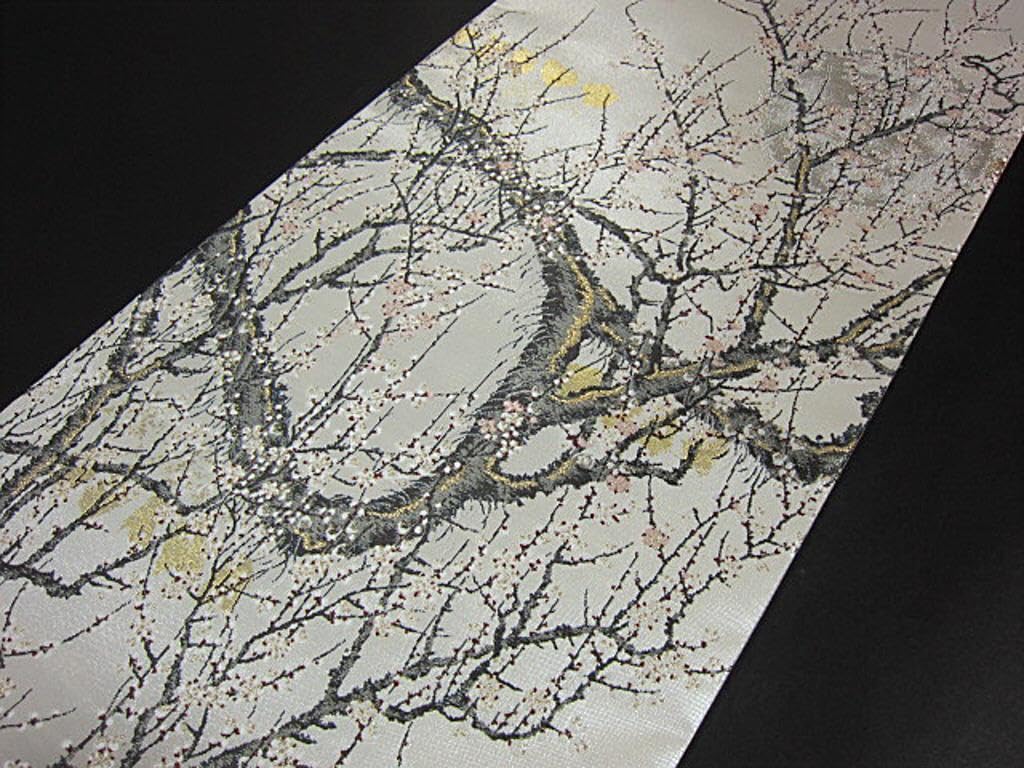 Amazon.co.jp: 西陣織引箔高級袋帯 真珠 本金箔綿芯御仕立て付 満開の 