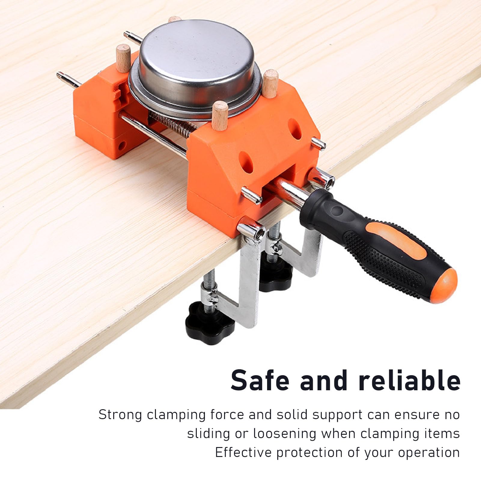 Mini abrazadera de mesa, tornillo de banco de acero laminado en frío con rotación de 360 ​​grados para carpintería DIY