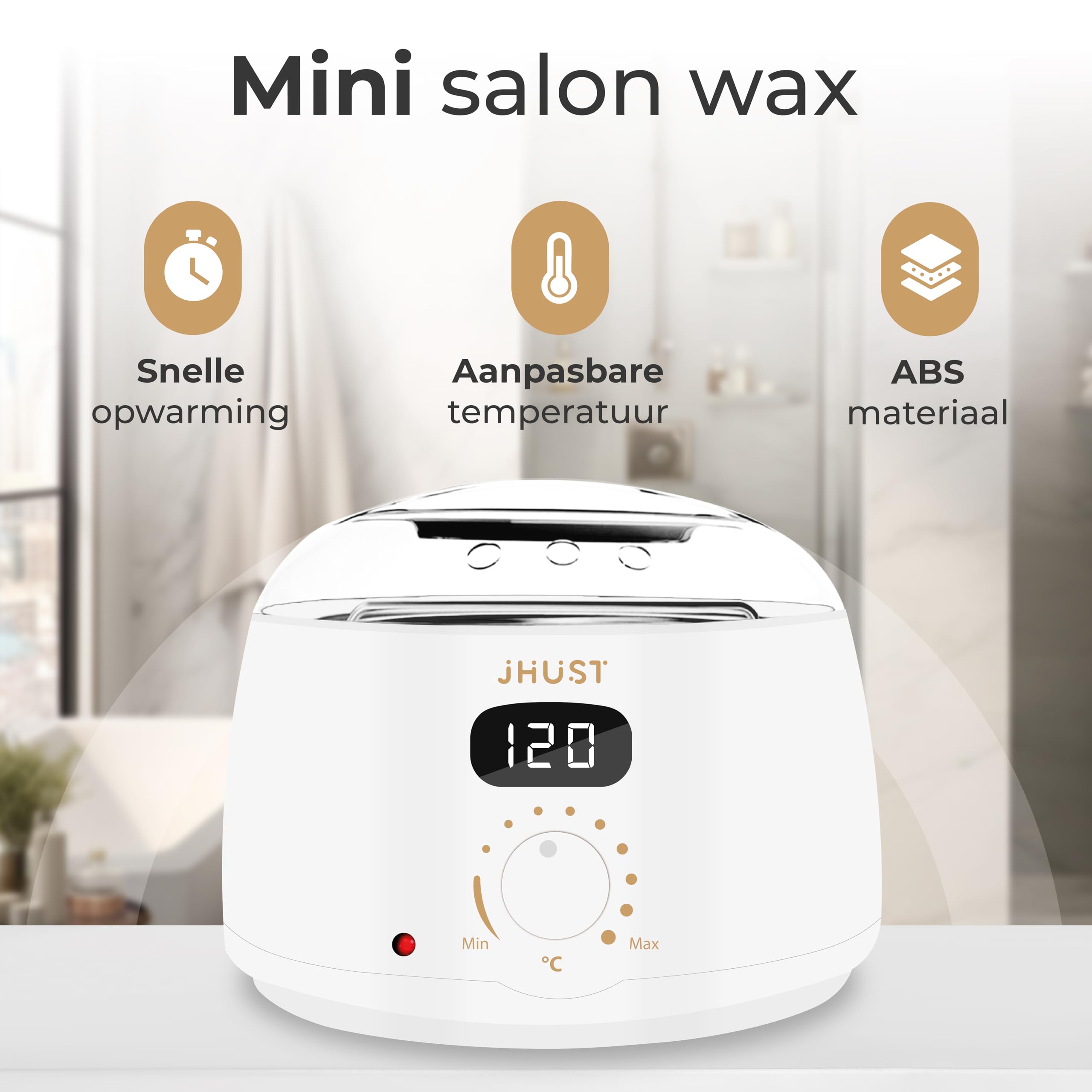 Set scaldamani grigio con 600 g di perle di cera e accessori completi, incluso spray dopocera, set di cera (bianco)