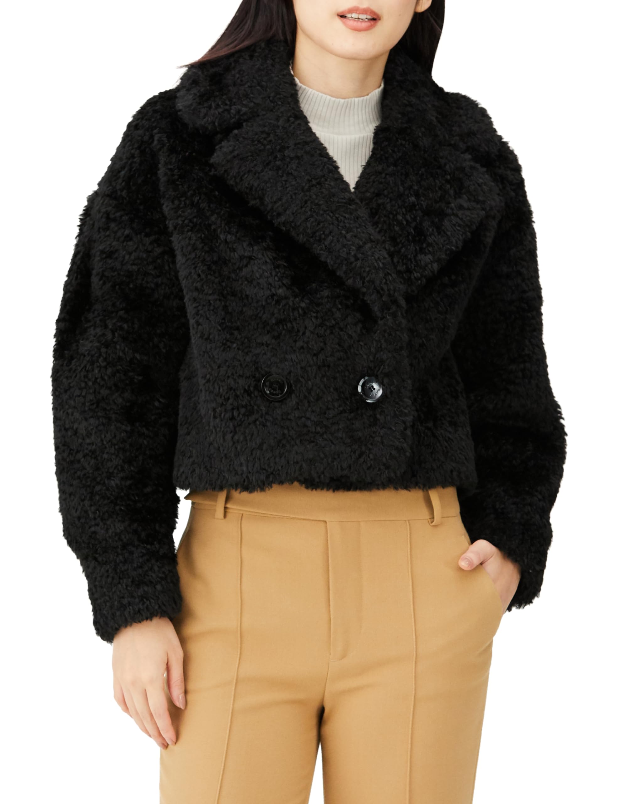 Amazon | [ヘルノ] JACKET 【公式】 カーリーエコファー ショート