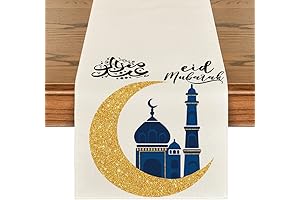 Artoid Mode Moon Star Eid Mubarak: The Enchanting Table Runner for Ramadan and Summer Celebrations