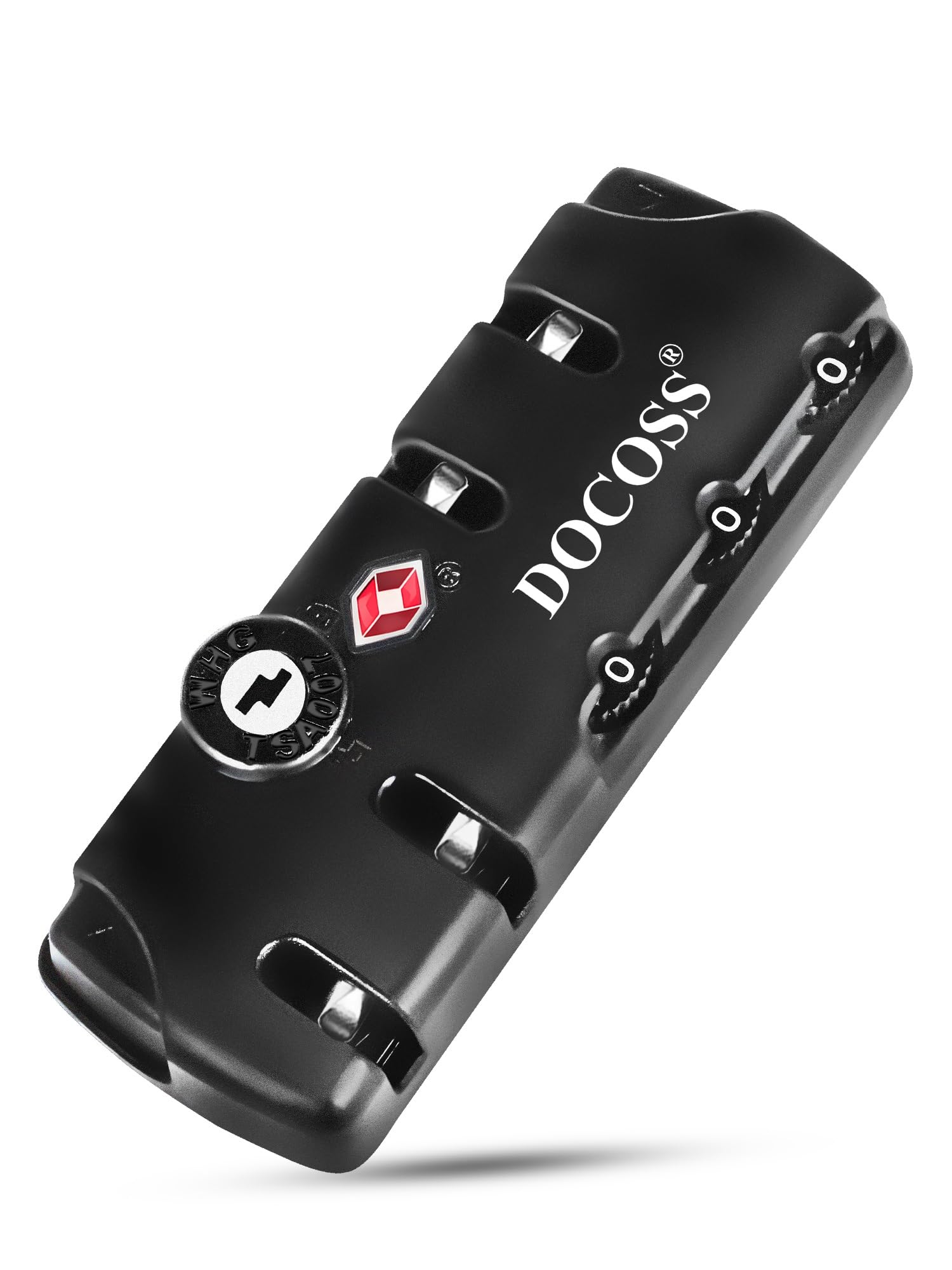 DOCOSS -TSA Locks for Luggage,Suitcase Trolley Bag Lock,4 Chain Zippers Locks,Number Lock for Bag,Combination Lock for Travel (Black)(1 pc)