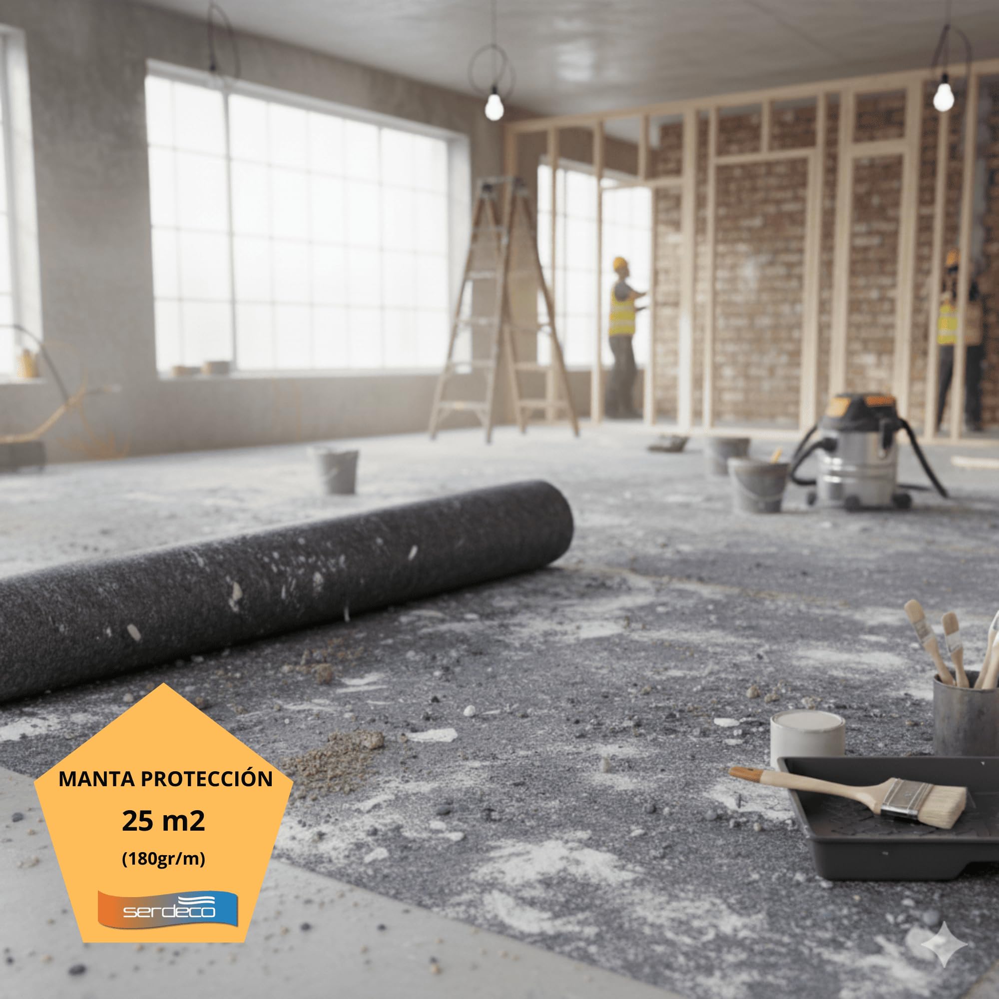 Manta Fieltro Pintor Suelo (1mx 25m (25m2)(180gr/m))