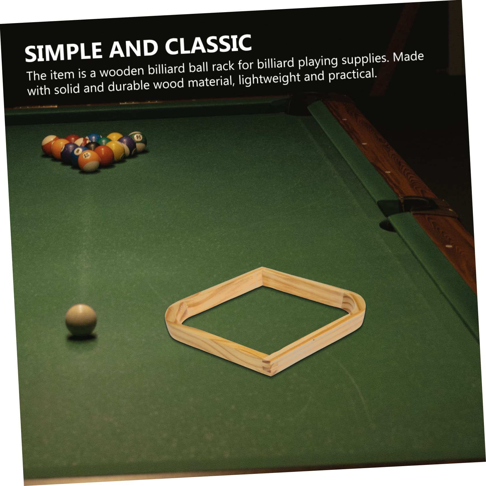 Support de Boules de Billard, Triangle de Billard, Cadre de Billard, 2 pièces, Accessoires de Table de Billard, Support de Billard en Bois(30x20.5cmx3pcs)