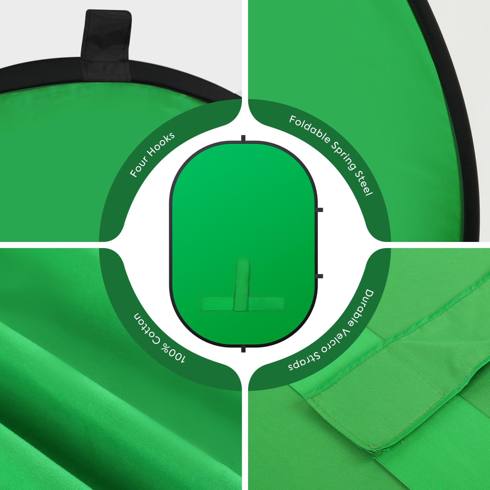 Sfondo portatile con schermo verde, 9 x 1,5 m, sfondo verde e blu, con chiave cromatica a doppia faccia per fotografia, live streaming, gaming, zoom, video, chat, feste e riunioni