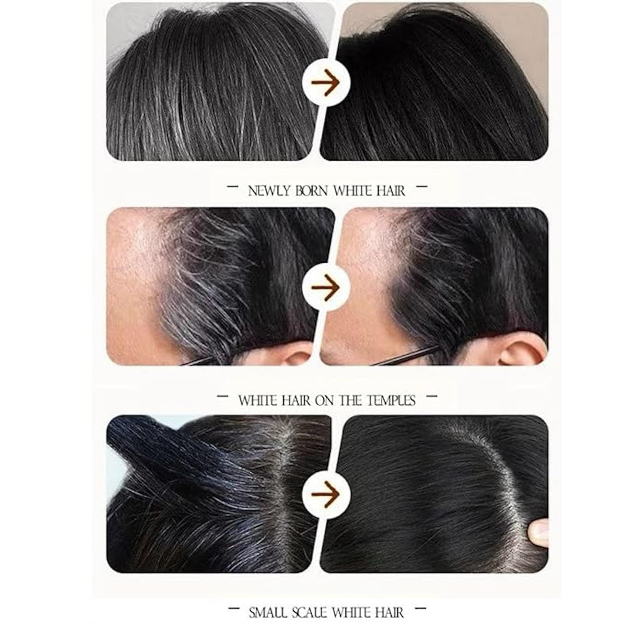 Radhav Mart Hair Color Stick for Grey Hair Coverage | Instant Root Touch Up Stick with Comb Applicator, Waterproof & Sweat-Resistant Temporary | Hair Dye for Men & Women | Quick Hair Color Pen (Black) 1