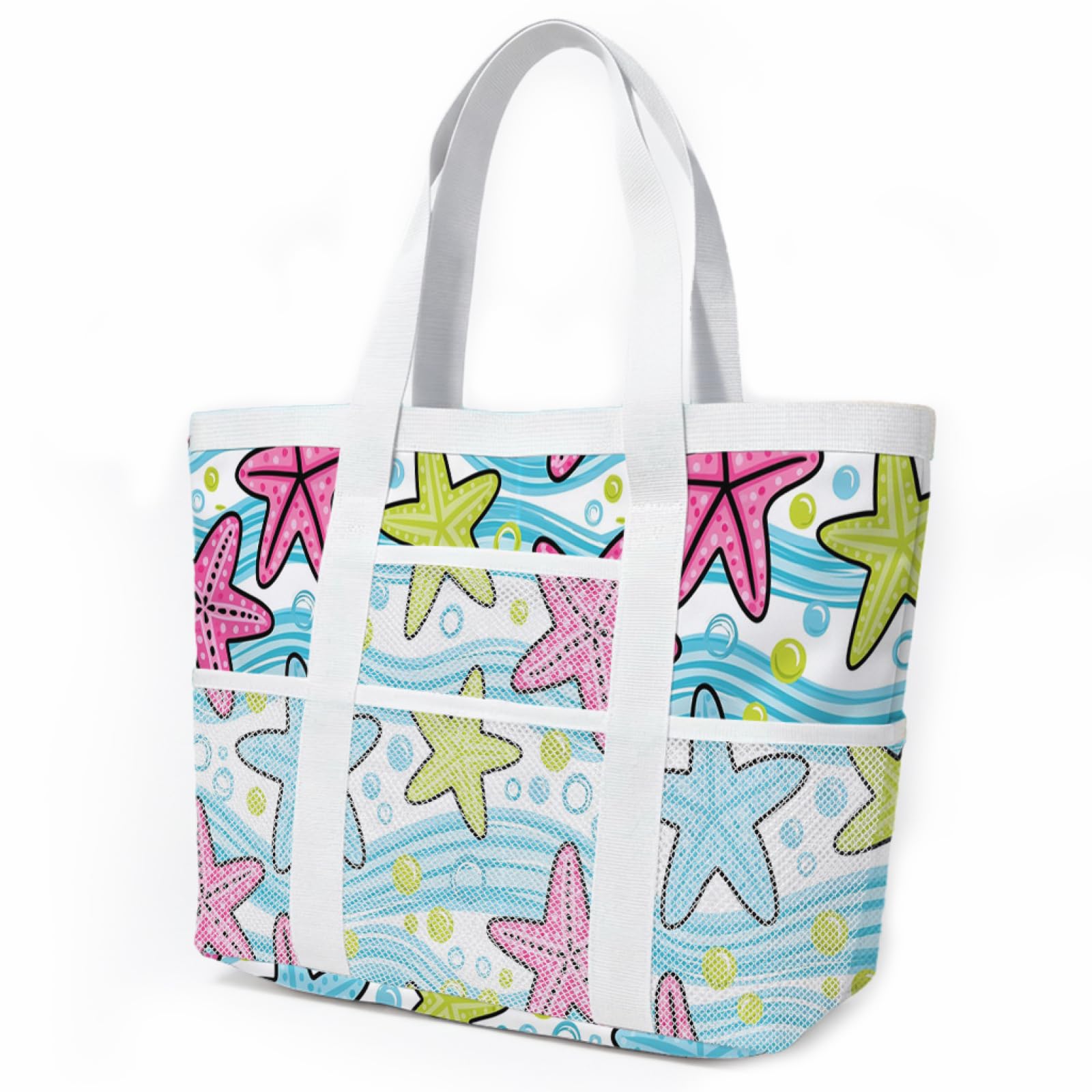 Strandtasche Strandtasche mit Reißverschluss Handtaschen Beach Bag Handbag Faltbar Einkaufstasche Sandschutz Strandtaschen Badetasche Strand Tasche Pool Bag