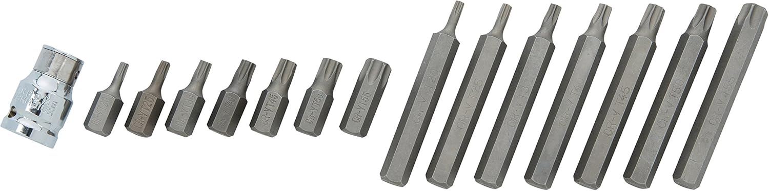 Blue Spot 1511 Torx Bit, Silver, Set of 15 Piece