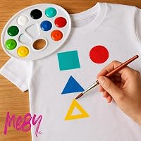 MEBY Textil Festék Készlet 12 Szín - Mosható Ruha és Táska Festékhez Ecsettel 6