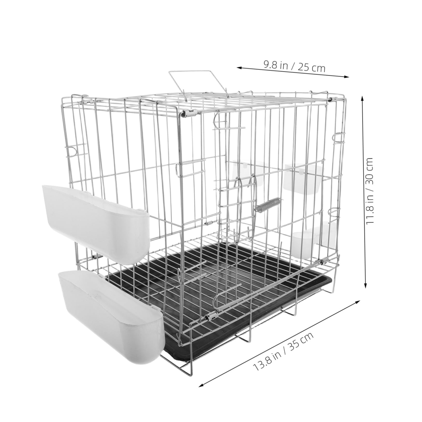 Jaula Plegable para Palomas de Cría y Apareamiento con Bandeja | Acero Inoxidable y Plástico, Diseño Portátil Multifuncional, Apta para Palomas Mensajeras y Loros Color Aleatorio