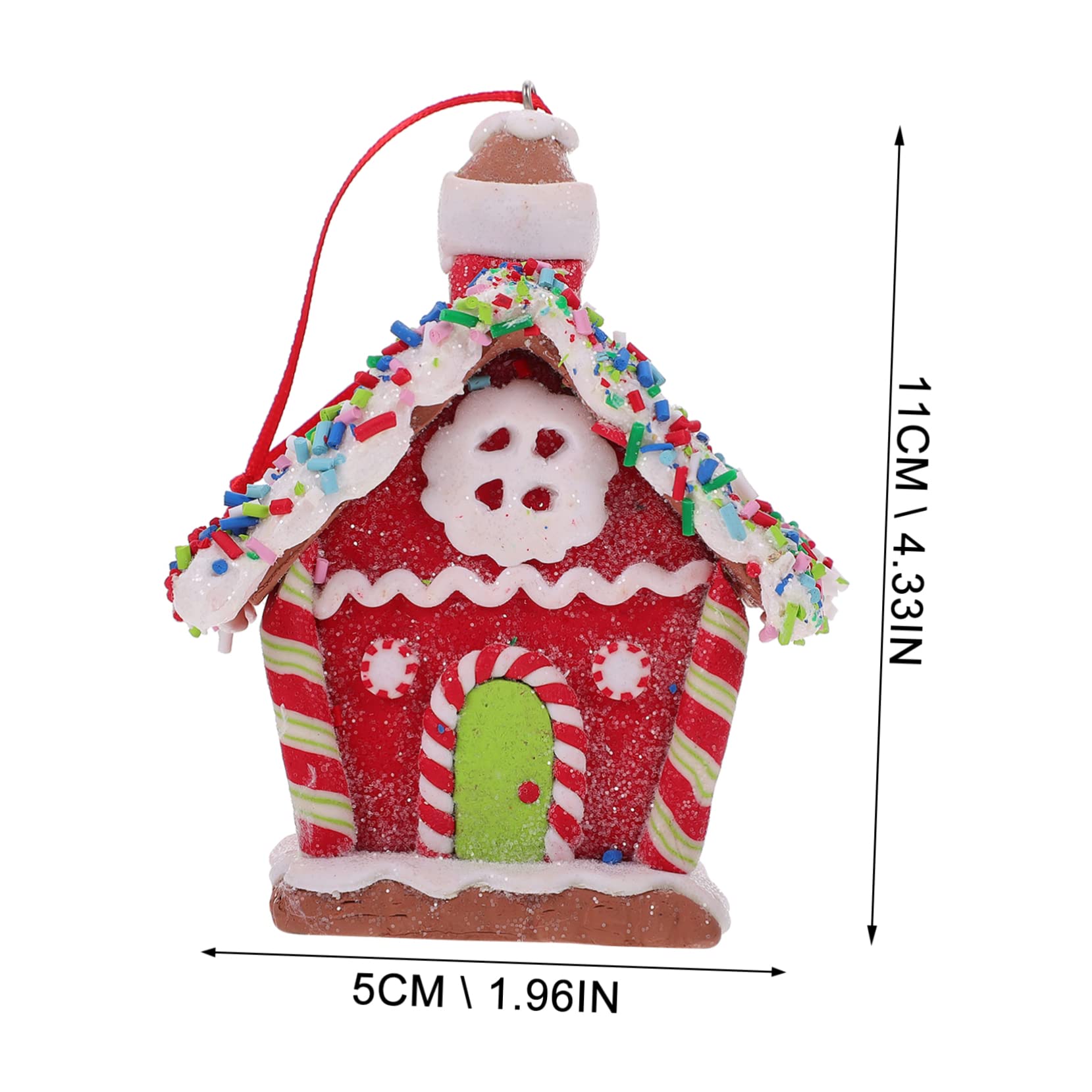 Amosfun 3 Pezzi Di Decorazioni Da Appendere Allalbero Di Natale Squisiti Pendenti in Resina A Forma Di Casa Adornano Il Tuo