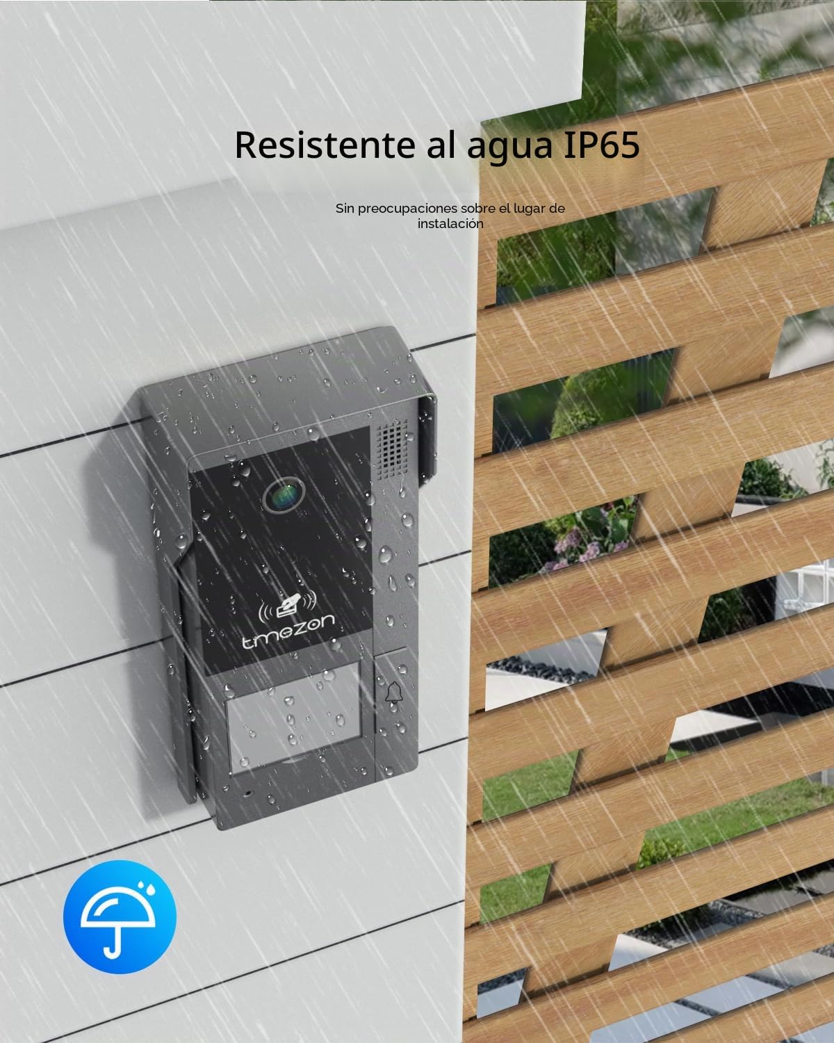TMEZON Videoportero WiFi Sistema de Intercomunicación 1080P, 7'' Monitor Táctil a Color,Timbre Video Mirilla 2 Hilos,Desbloqueo en Remoto,Audio Bidireccional,Detección de Movimiento Humano