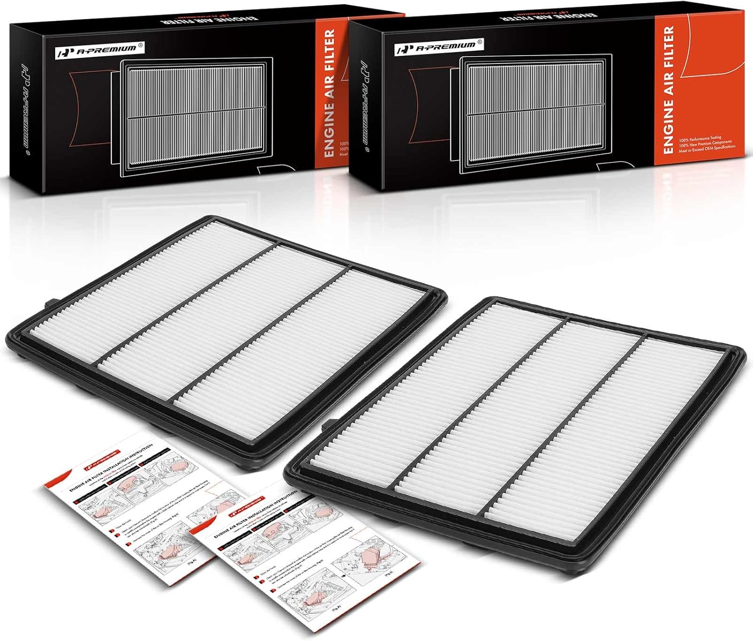 APremium 2PC Engine Air Filter Compatible with Infiniti