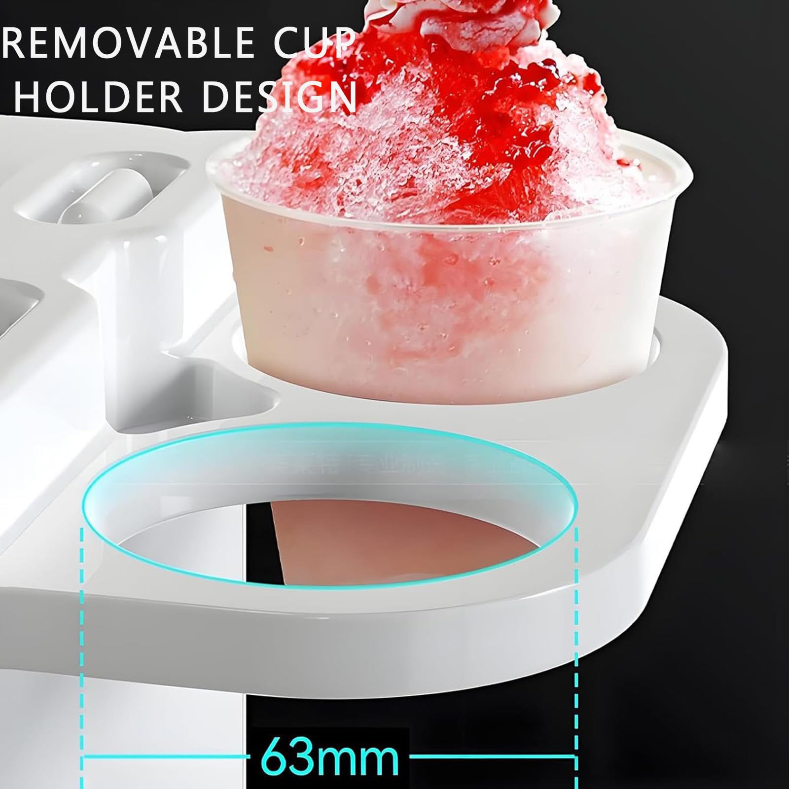 Tritaghiaccio Professionale, Macchina per Granita da 200 W, con Lame in Acciaio Inox, Alta Efficienza 80 kg/h, capacità 2,5 L, per Granite E Bevande Ghiacciate