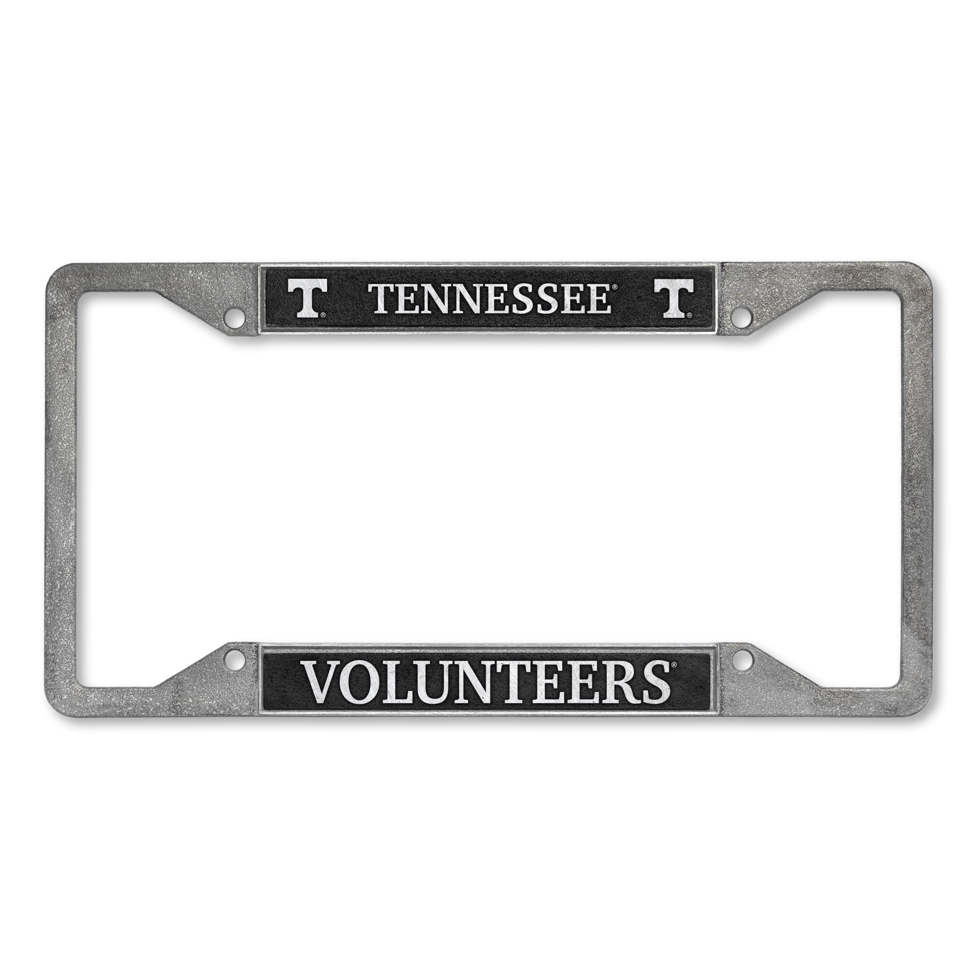 Rico Industries NCAA Tennessee Volunteers Pewter License Plate Frame 12" x 6"