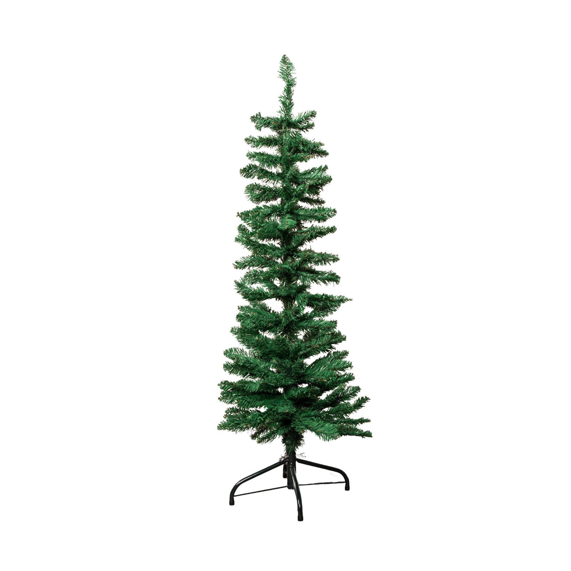Samuel Alexander Green 4Ft (1.2M) Artificial Pencil Christmas Tree With Metal Stand And 168 Tips