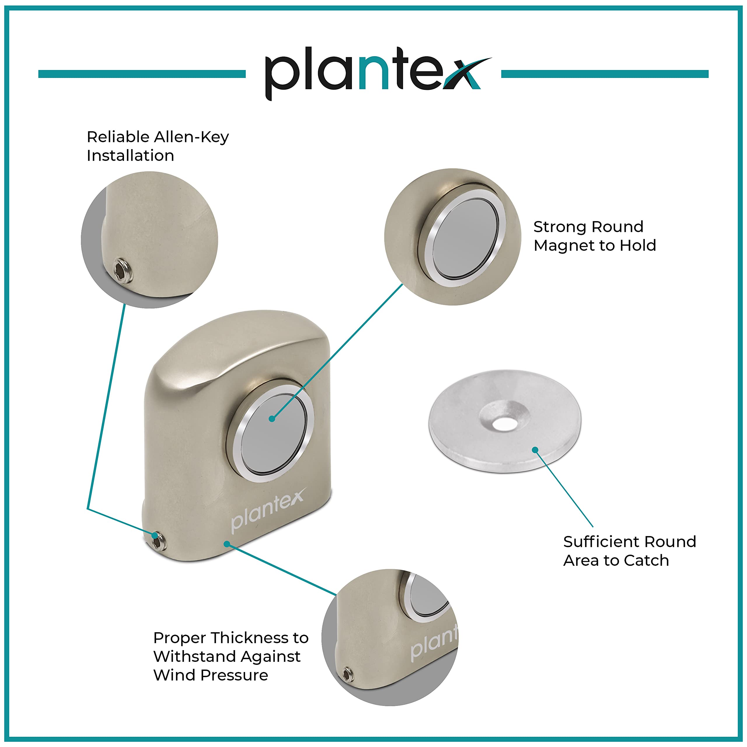 Plantex Door Magnet Stopper - Heavy Duty & FREE SHIPPING -2 Plantex Door Magnet Stopper - Heavy Duty & FREE SHIPPING -2