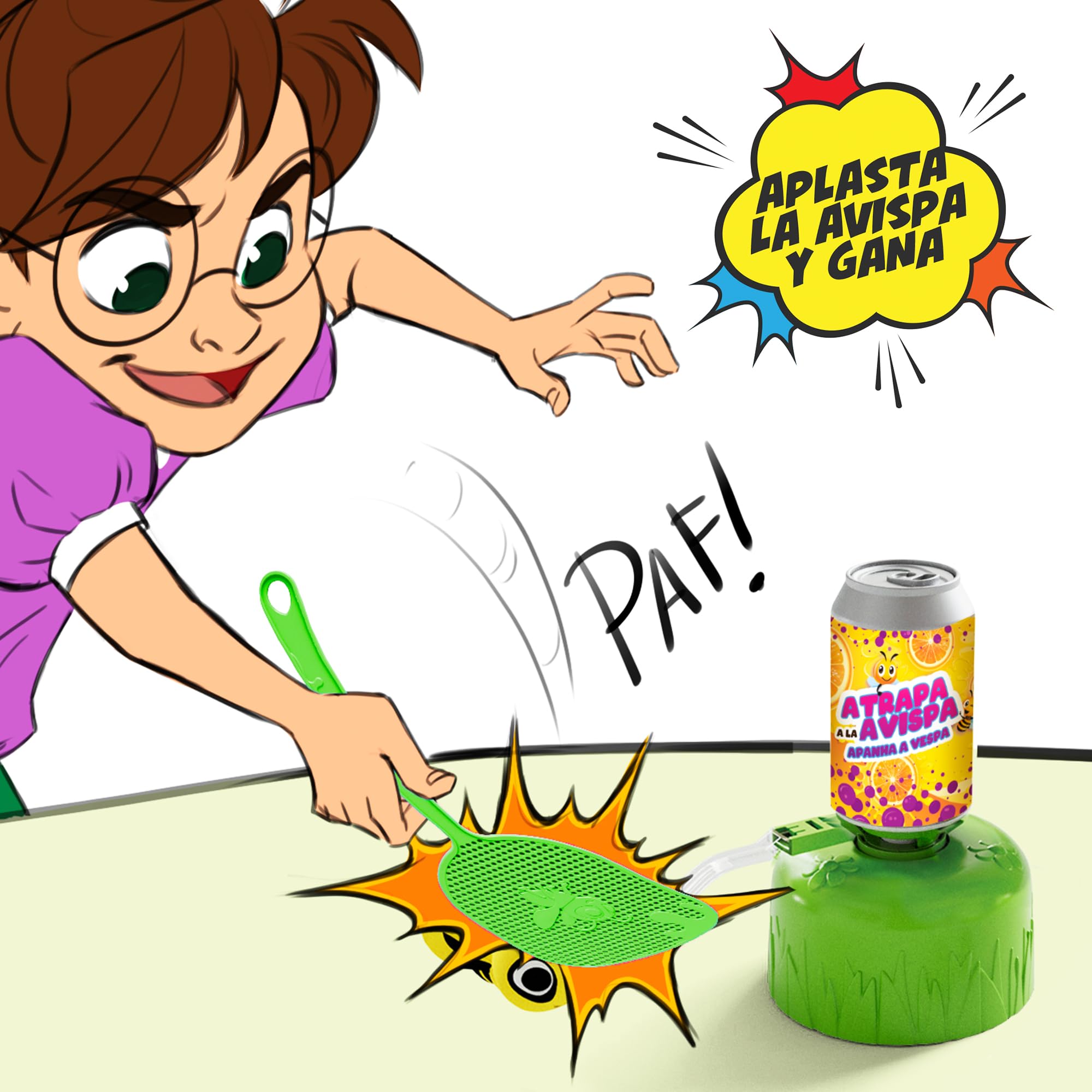 Bizak Atrapa a la Avispa, Divertido Juego de Acción, años, 2 velocidades, (35005070)