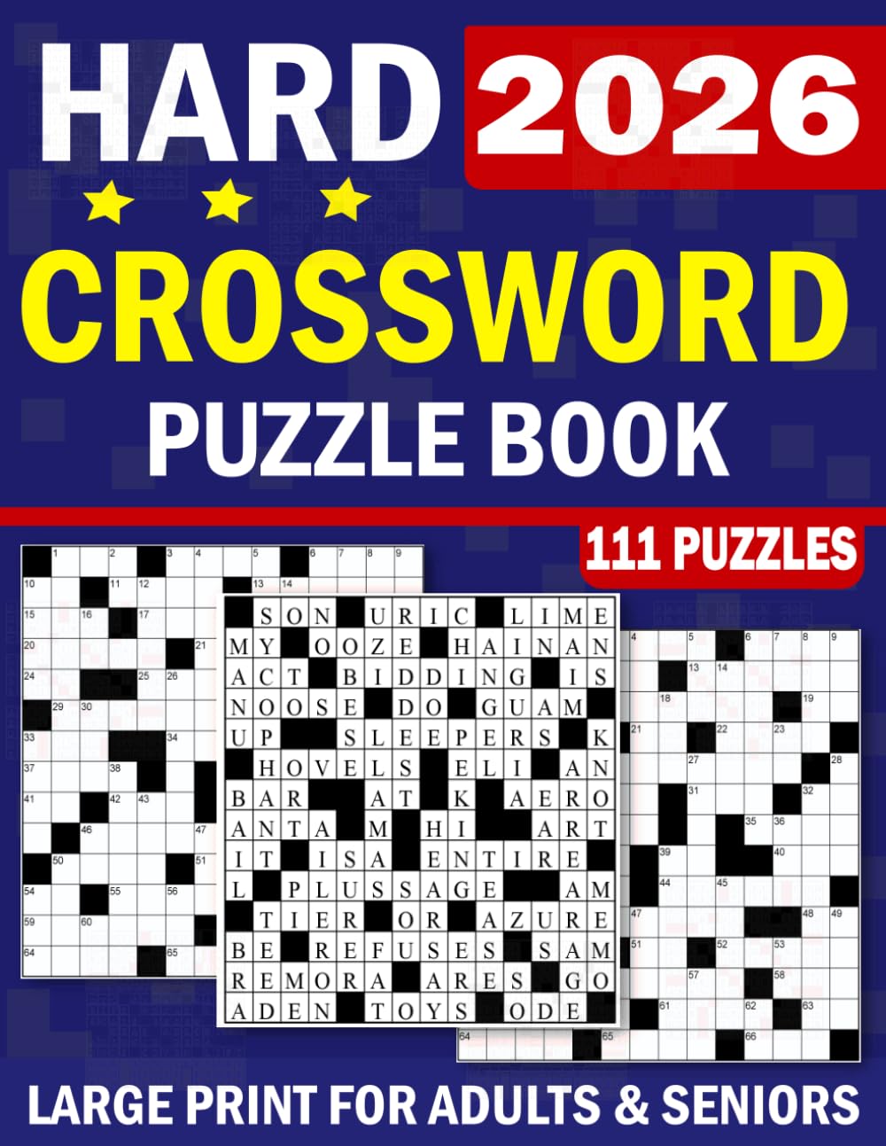 Hard Crosswords puzzle book for Adults 2026: The Ultimate Brain Grid: Hard Crossword Edition Packed with Mind-Stretching Clues to Test Your Genius