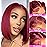 99j Burgundy Lace Front Wigs Human Hair 10 Inch Short Bob Wig Human Hair 13x4 Lace Front Wigs Pre Plucked 180% Density Straight Bob Wig Natural Hairline Wine Red Wigs for Black Women