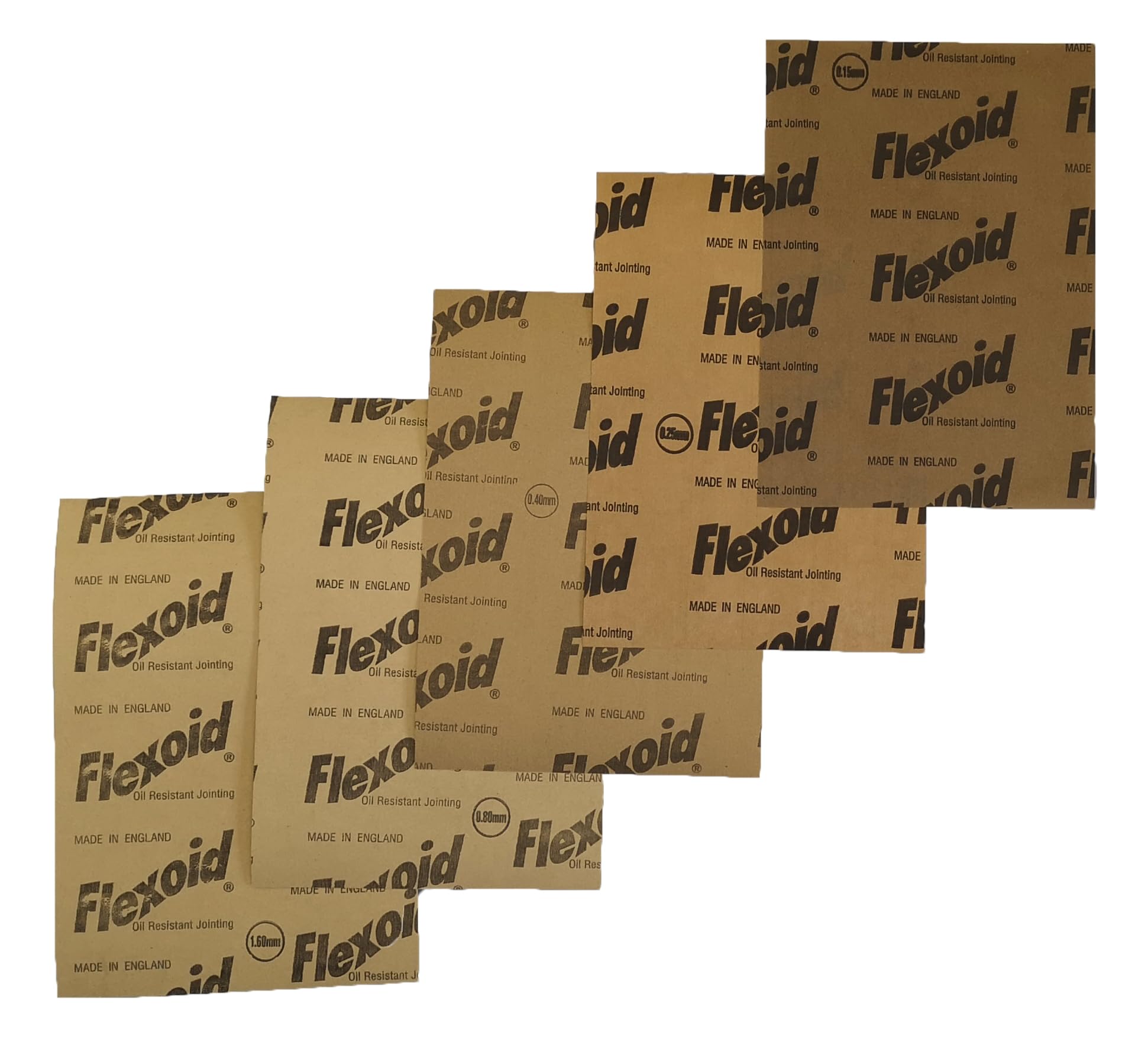 Flexoid Gasket Paper Set - Petrol, Oil & Water Resistant - 290mm x 180mm sheets (10)