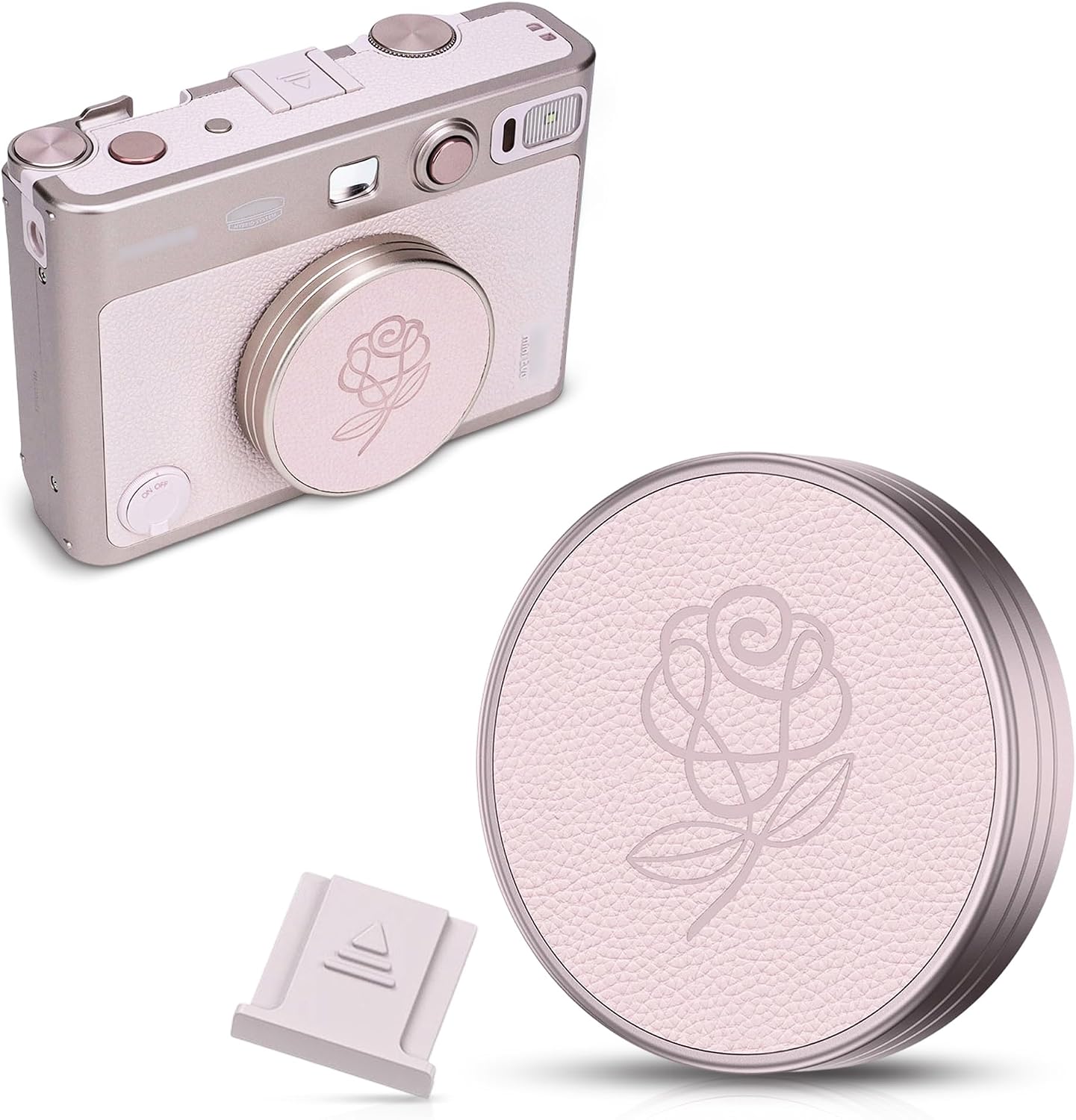 Tapa para lente rosa para Fujifilm Insta Mini EVO miniatura 1