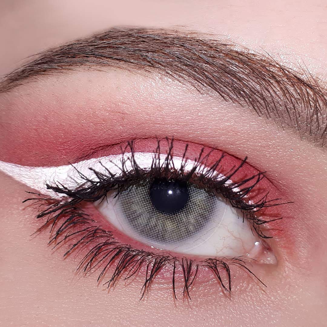 GLAMLENS lentillas de color -gris Mailand Grey + contenedor. 1 par (2 piezas) - 90 Días - Sin Graduación - 0.00 dioptrías - blandos - Lentes de contacto grises de hidrogel de silicona