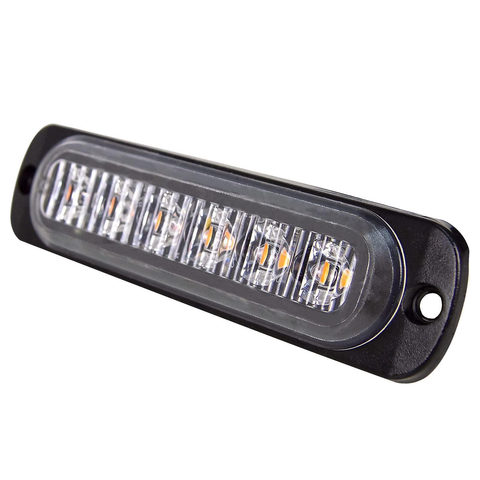 PICAA Lot de 10 Barres Lumineuses Stroboscopiques à 6 LED, 12V-24V