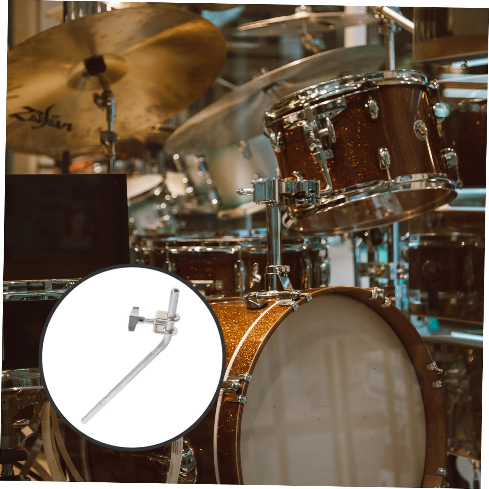 VICASKY Drum Music Instrument Part Cowbell Fixing Stand Mounting Clamp for Drums