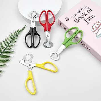 Stainless Steel Quail Egg Cutter Scissors 4PCS Kitchen Egg Shears with Easy-Grip Handles