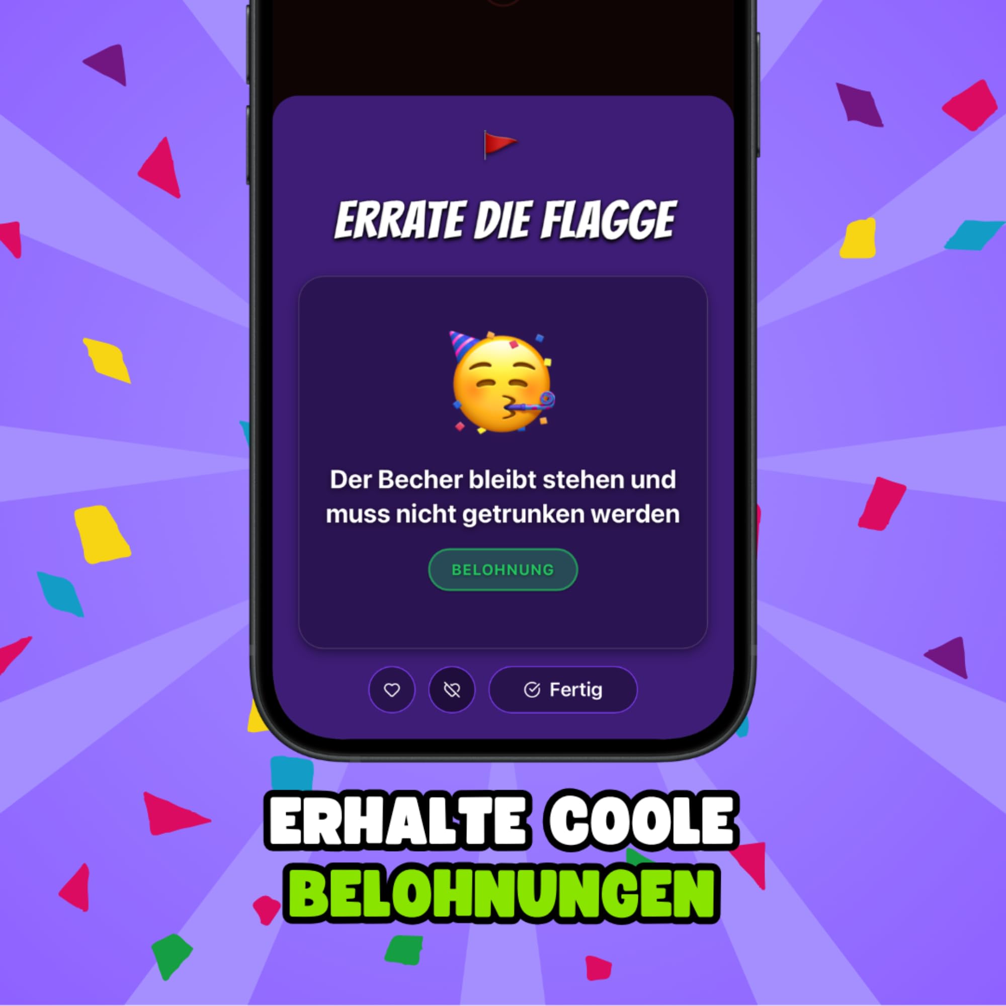 Beer Pong con app e 3.000 compiti divertenti, 22 bicchieri riutilizzabili in plastica dura, made in Germany, il regalo di compleanno più cool, gioco per bere [nero/rosa] (set da 10 palline)